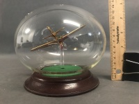 Spitfire in Glass Globe and Silent Fighter Pilot Statue - 5