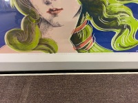 c1995 Large Framed Trial Proof Blue Screenprint on Paper of Andy Warhol's Details of Renaissance Paintings Sandro Botticelli, Birth of Venus - 2