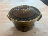 Olive Green Mid Century Style Stavangerflint Ildfast Lidded Caserole