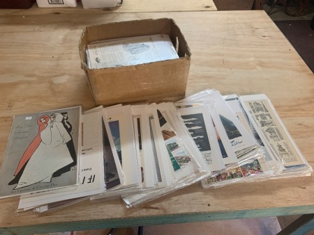 Box of 200-300 Individually Packed Vintage A4 Adverts