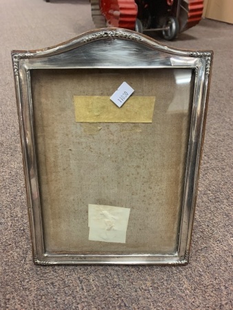 Antique Oak Backed Sterling Silver Photo Frame Hallmarked Birmingham