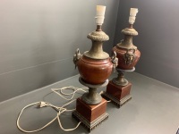 Timber and Brass Lamps - Face Motifs - 3