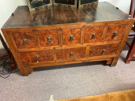 Antique Chinese Timber Apothecary Style Cabinet with 8 Drawers