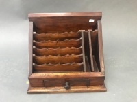 Vintage Style Mahogany Desk Tidy