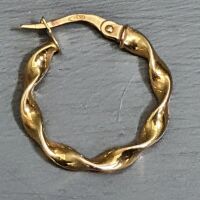 Pair of 9CT Gold Twisted Hoop Earrings - TWT 1.2g - 3