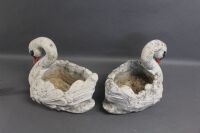 2 Concrete Swan Plant Pots - 3