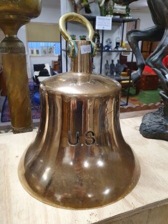 Vintage Original U.S. Forces Gantry/Mess Heavy Bronze Bell