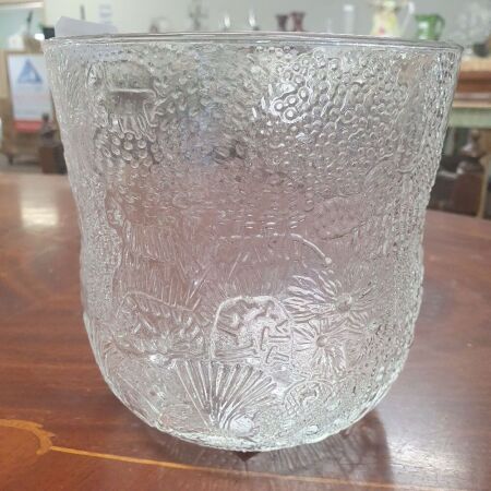Mid Century Finnish Pressed Glass Bowl