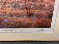 Framed Photolithograph Behind Glass- The Olgas by Henk Guth - dated 1995 - 2