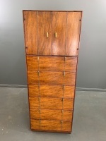 Lingerie Chest - Walnut w Brass fittings Made by Hickory Manufacturing co.