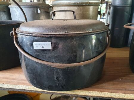Vintage Metters Enamelled Camp Cook Pot