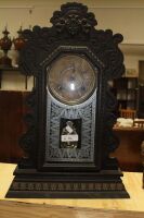 Antique Timber Cased Ansonia Mantle Clock - Runs - Needs Service