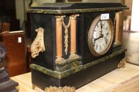 Faux Marble Timber USA Mantle Clock - Converted to Quartz Movement - 3