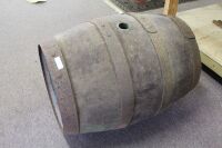 Antique Original Tooheys Ltd Large Timber Barrel with Original Tooheys Sydney Brass Tap Holder - 2