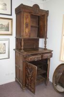 Antique Heavily Carved French Cherrywood Cupboard - Requires Minor Restoration - 2