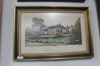 Vintage Framed and Signed Ltd Edition Print of a French Chateau