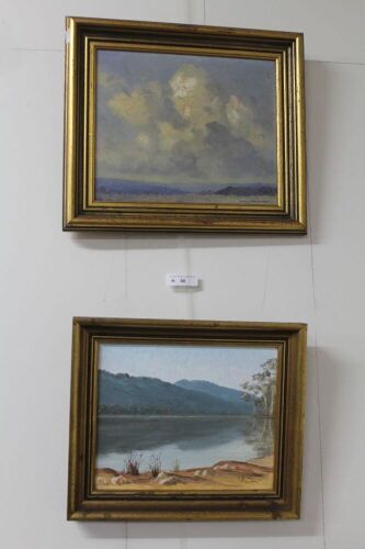 2 Signed and Gilt Framed Small Oil Paintings