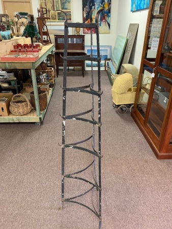 Tall Vintage 7 Station Iron Pan Stand