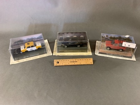 3 Collectable Official 007 Cars in Original Boxes