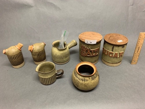 Asstd Lot of Tremar Pottery Kitchenware