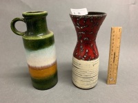 Two Mid Century W.German Glazed Vases