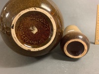 Two Mid Century W.German Brown Glazed Vases - 3