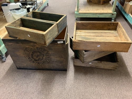 Asstd Lot of Timber Crates