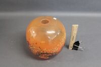 Orange Decorated Glass Vase - Chuck Simpson - 2