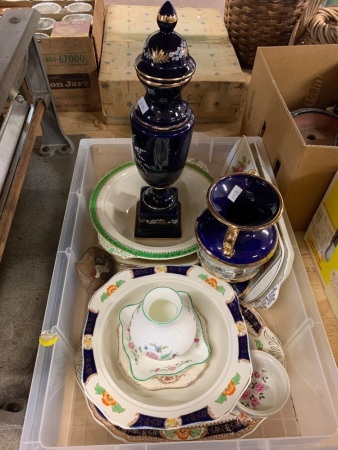 Large Asstd Lot of Vintage China inc. Minton, Wedgwood, Italian etc