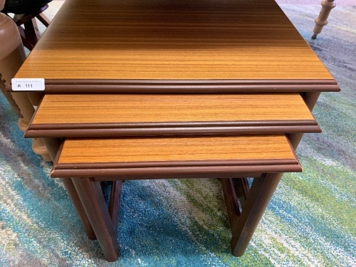 Set of 3 Small Nesting Timber Tables