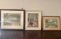 3 Framed Watercolours Signed Alison Jarrett