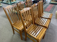 Set of 6 Recycled Timber Dining Chairs - 3