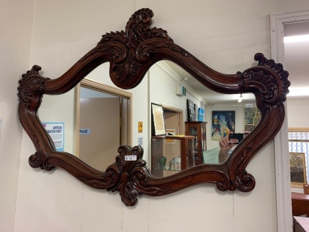 Contemporary Roccoco Style Carved Timber Mirror