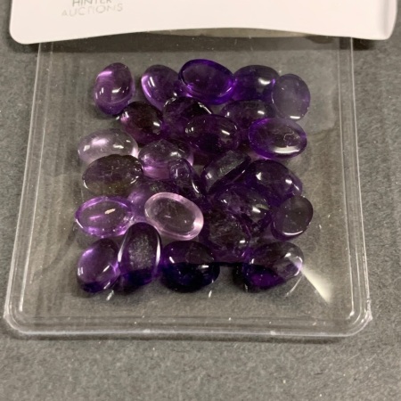 23 Carats of Cabochon Cut Amythyst Gemstones