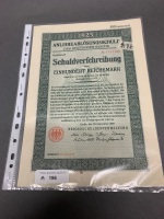 2 Old German Bond Cerificates