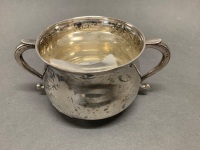 Antique Sterling Silver Sugar Bowl - Hallmarked London 1884 - App. 204.6g - 2