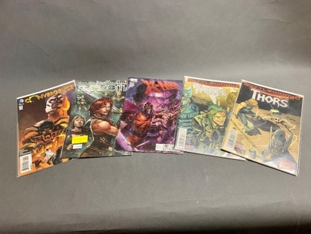 Asstd Lot of 5 Comics in Thors, X-Men Legacy, Belladonna etc