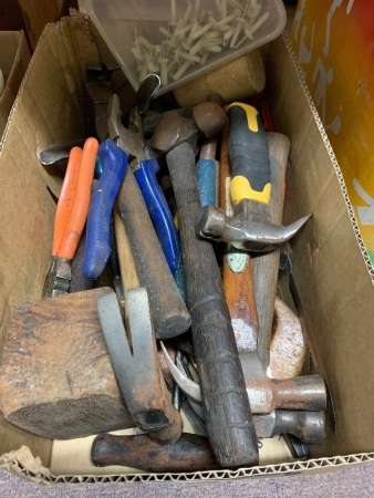 Box of Assorted Household Tools