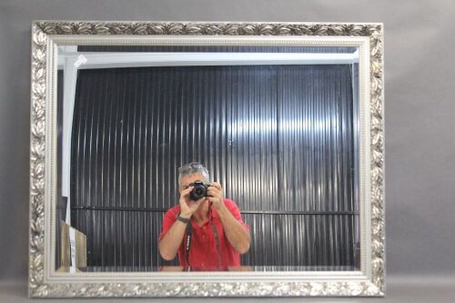 Contemporary Silver Framed Wall Mirror