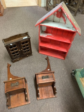 Asstd Lot of Timber Boxes, Shelves and Dresser Drawers