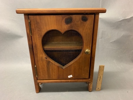 Timber Kitchen Cabinet with Heart Motif