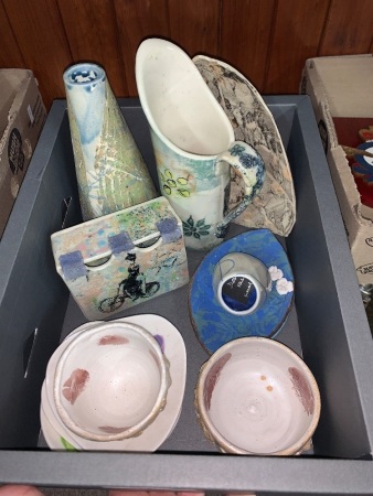 Asstd Lot of Local Art Pottery Pieces