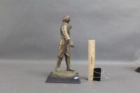 Spitfire in Glass Globe and Silent Fighter Pilot Statue - 8