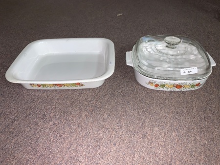 Corningware Roasting Pan and Lidded Caserole