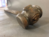 Rare Cast Steel Cats Head Farriers Turning Hammer by Bradeslt - 2