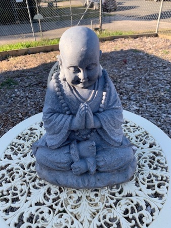 Grey Praying Buddha