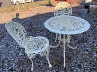 3 Piece Cast Alloy Garden Setting - 2