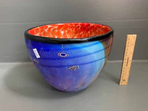 Heavy Coloured Glass Bowl