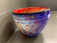 Heavy Coloured Glass Bowl - 2