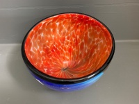 Heavy Coloured Glass Bowl - 3